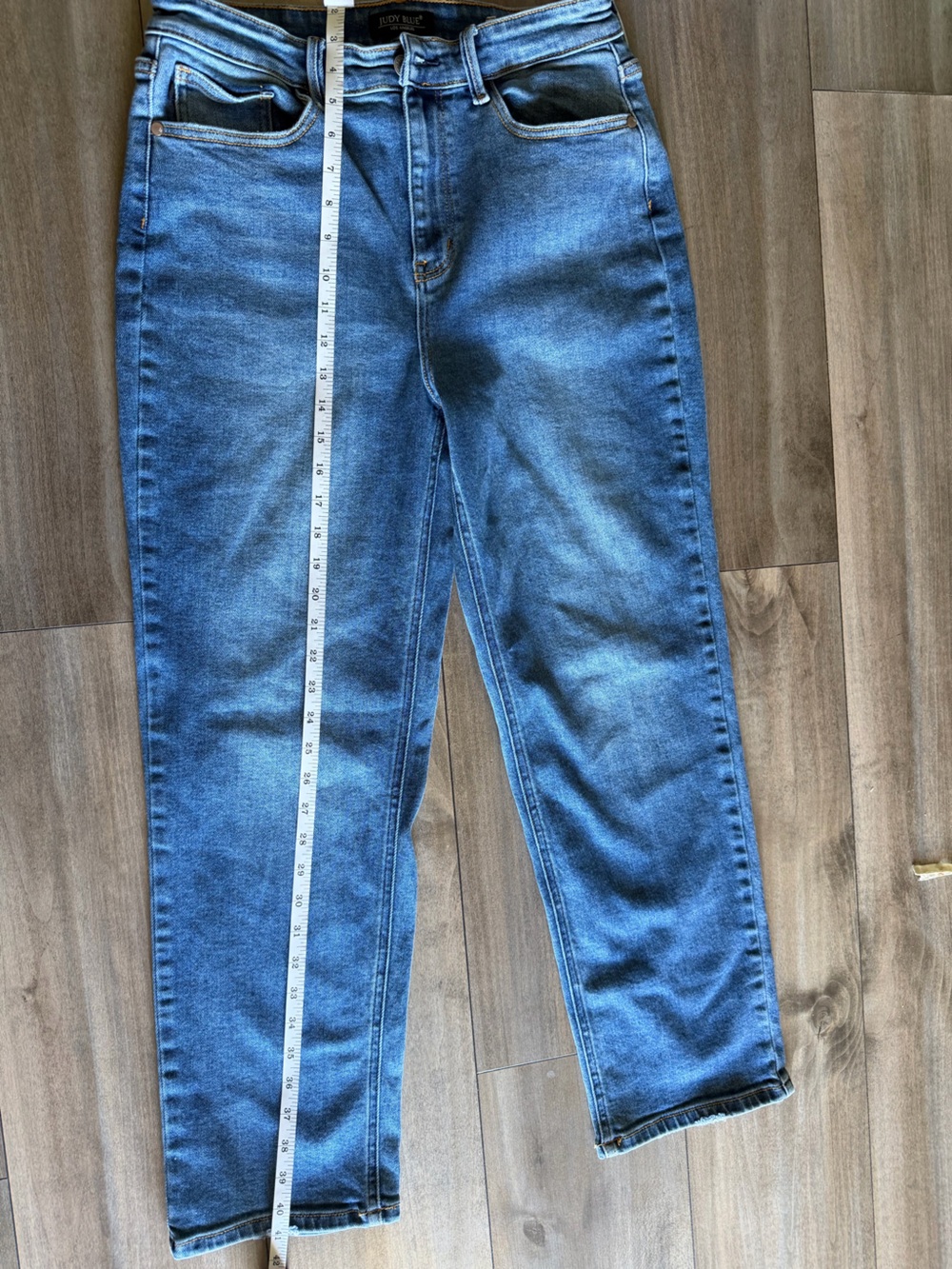 Judy Blue Straight Leg Medium Blue Jeans - Picture 6 of 12